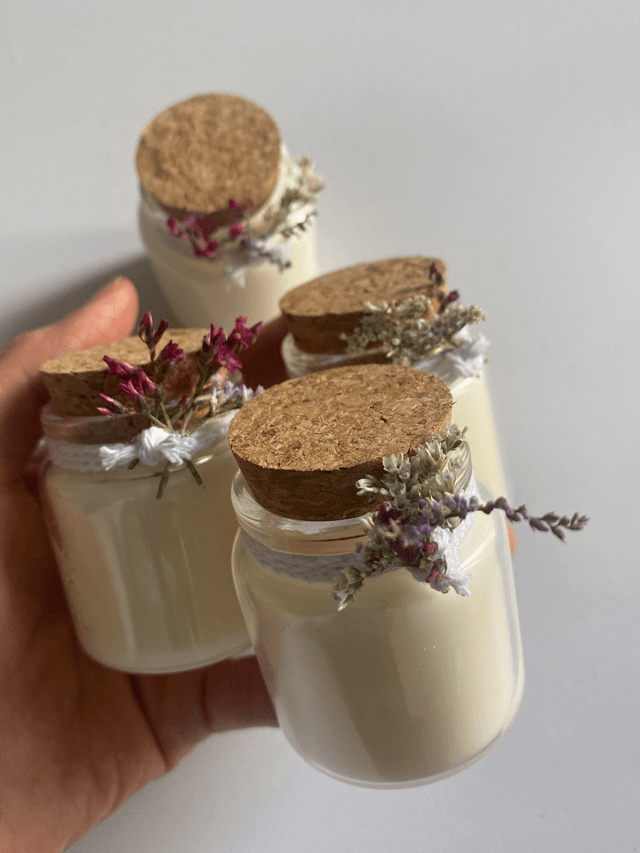 Bougie évènement | Bougie mariage | Bougie végétale parfumée | Mini pot liège 