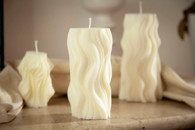 Bougie parfumée design & décoration | Wavy Candle | bougie végétale | décoration style minimaliste