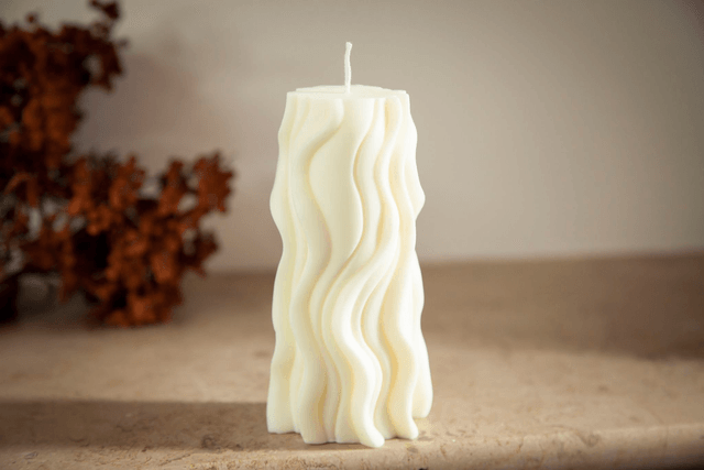 Bougie parfumée design & décoration | Wavy Candle | bougie végétale | décoration style minimaliste