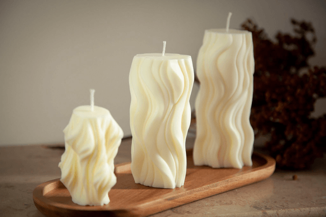 Bougie parfumée design & décoration | Wavy Candle | bougie végétale | décoration style minimaliste