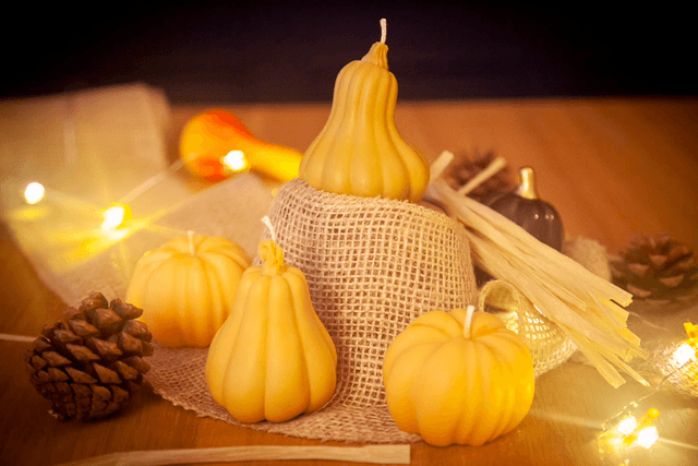 Pumkin Shape - Bougie d'automne citrouille à la cire végétale