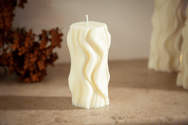 Bougie parfumée design & décoration | Wavy Candle | bougie végétale | décoration style minimaliste